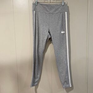 New Balance Gray Stripe Active Leggings Size L